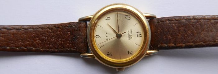 Vintage Orient Quartz Watch, Gold Plated women's watch