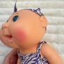 Cabbage Patch Kids Deluxe Tiny Newborn (Splash 'n Float) Splash 'n Float Zebra Swimsuit Blue Eyes Used Dirty Please see photos Image 4