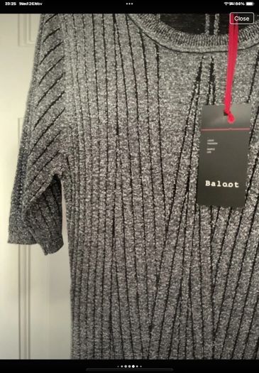 dress Bnwt grey short sleeve sparkle dress baloot brand size large
