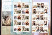 2001 Ireland Irish Heritage in Australia (Ned Kelly, Peter Lalor, Settlers, emigrants) Commemorative Stamp Sheetlet Fine Used with Dublin CDS cancel of 3rd May 2001(Frist day of issued) on envelope extract
