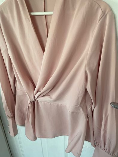 French Connection brand new Pink Laurel Crepe Peplum blouse size 8
