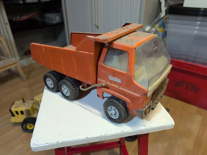 Rare Vintage 1970s Rico Espana Super Sanson Pressed Steel Dump Truck