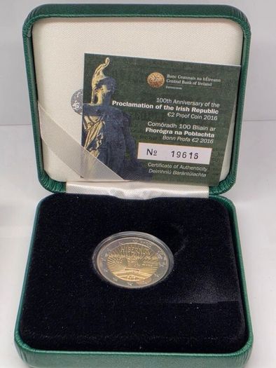 Ireland 2016 Proof 2 Euro Coin 100th Anniversary of the Proclamation of the Irish Republic