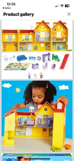 Peppa Pig's Big Family House Playset with Baby Evie like new