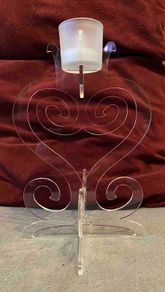 new in box acrylic candle holder