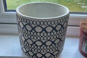 Black &amp; White Decorative Ceramic Plant Pot