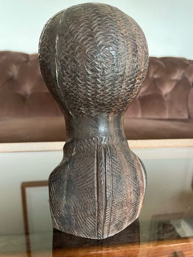 Pair of Vintage Mid Century African Art Hardwood Bust Carvings