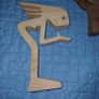 Lovely Wood carving WOMAN And DOG Image 4