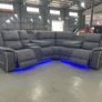 Hannan Corner Grey Fabric Recliner Sofa Image 5