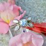 Antique Diamond Cluster Solitaire Ring - Platinum Image 6