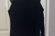 V by Very black cut out shoulders lace detail top