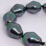 Peacock Color Shell Pearl Bracelet (Size - 8) in Rhodium Overlay Sterling Silver Image 9