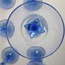 Set of 8 Vintage Bormioli Rocco Zaffiro talian Wine Glasses Indigo Stem Image 4