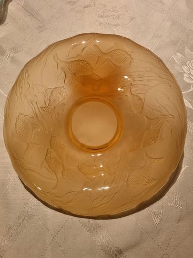 Art Deco Glass Rose Bowl