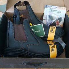New Brown Mountain Horse Boots Protective Rider Short Riding Yard Steel Toe Cap - Size UK 7.5