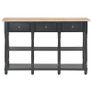 Console Table Black 120x30x76 cm MDF Image 3
