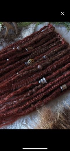 Set of 50 SE synthetic dreads braids Single ended dreads