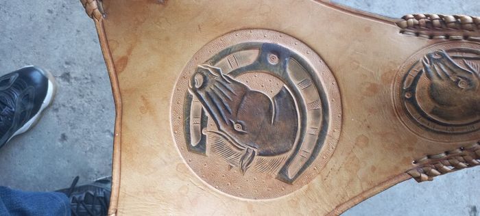 leather seat / stool 60cm foldable