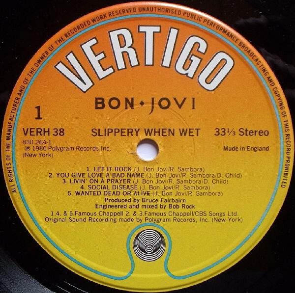 Bon Jovi  Slippery When Wet