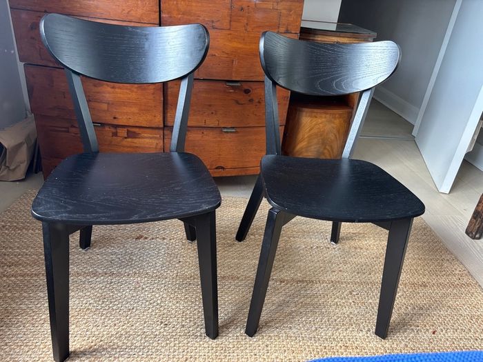 black chairs