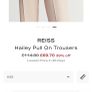 Reiss Hailey Pull On Trousers - Light Pink - UK 10L - BNWT RRP 140 Image 5