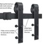 4 ft / 122 cm Sliding Door Kit Sliding Door Fitting Set Hanging Rail Sliding Door System Hardware Kit for Interior Doors Image 6
