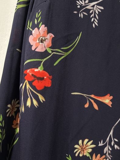 Navy Floral Blouse