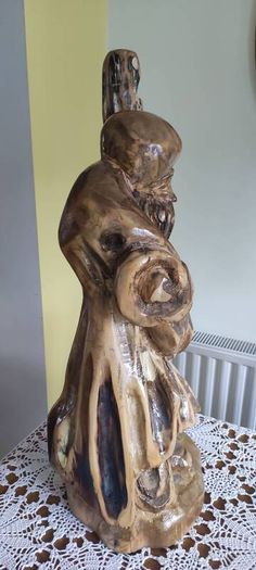Antique Large Chinese Wooden Sculpture