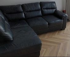 L shaped leather Sofa 4 seat compact
