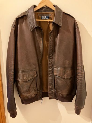 Ralph Lauren G1 Cowhide Flight Bomber Leather Jacket
