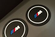 BMW cup holder mats x2