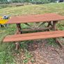 Picnic bench 6ft wide with hardwood pressure treated decking boards Image 3