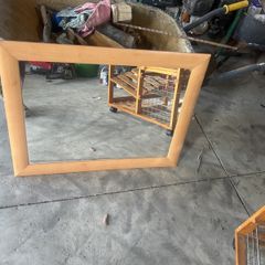 pine framed mirror