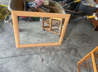 pine framed mirror