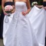 White Wedding Dress and Veil Image 2