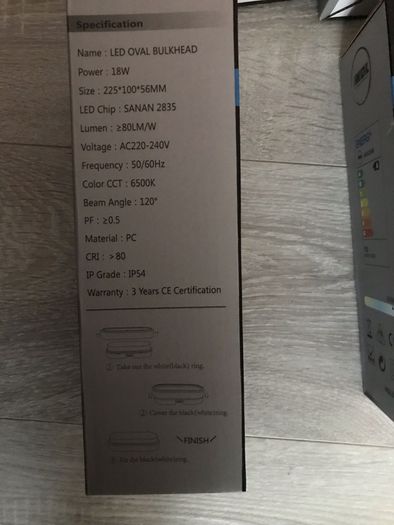 Led oval bulkhead MDL3148 6500K 18W IP 54 by MDL (price per one / 20x available)