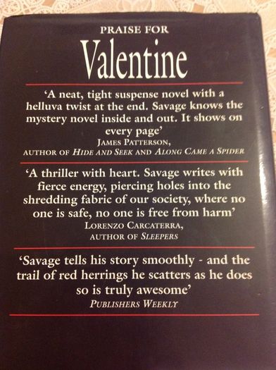 Valentine.  Tom Savage.  Book.