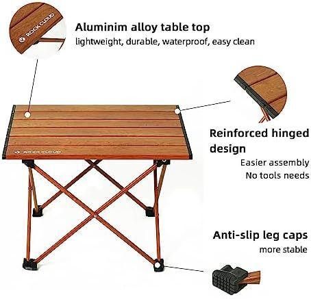 Portable Table Camping Ultralight Aluminum Lightweight Folding Beach Table Camp for Camping Picnic Outdoor Hiking Cooking Backpacking Fishing