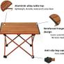 Portable Table Camping Ultralight Aluminum Lightweight Folding Beach Table Camp for Camping Picnic Outdoor Hiking Cooking Backpacking Fishing Image 4
