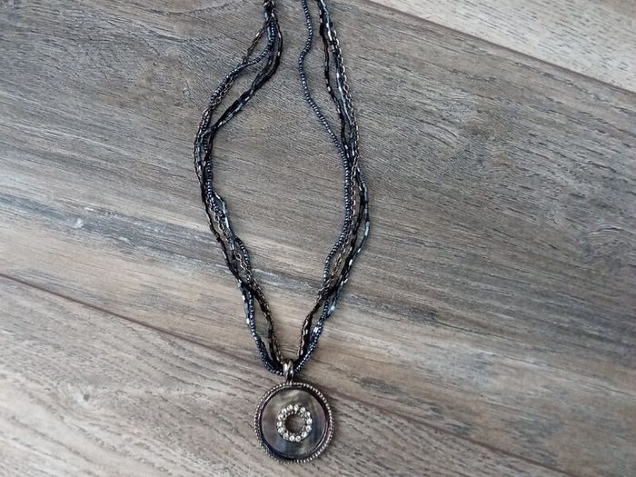Charm and Beaded Necklace.