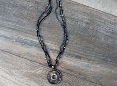 Charm and Beaded Necklace.