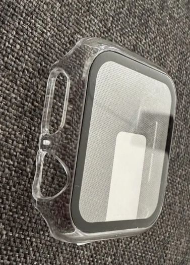 Case Screen Protector Tempered ultra for Apple Watch Series 7 8 45mm / Clear Free inspection