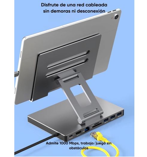 9 in 1 USB C Hub Docking Station Hdmi Stand Tablet