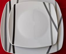 Square dinnerware set - 23 pieces