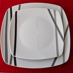 Square dinnerware set - 23 pieces