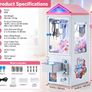 Coin-Operated Claw Machine with Lights, Music & 50 Tokens 85 cm Arcade Prize Grabber Image 3