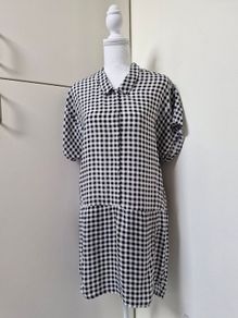 Silk gingham summer dress