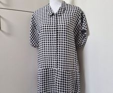 Silk gingham summer dress
