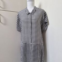 Silk gingham summer dress