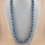 Vintage Venetain Style Thousand Eyes Blue Glass Beads 24 inches Image 9